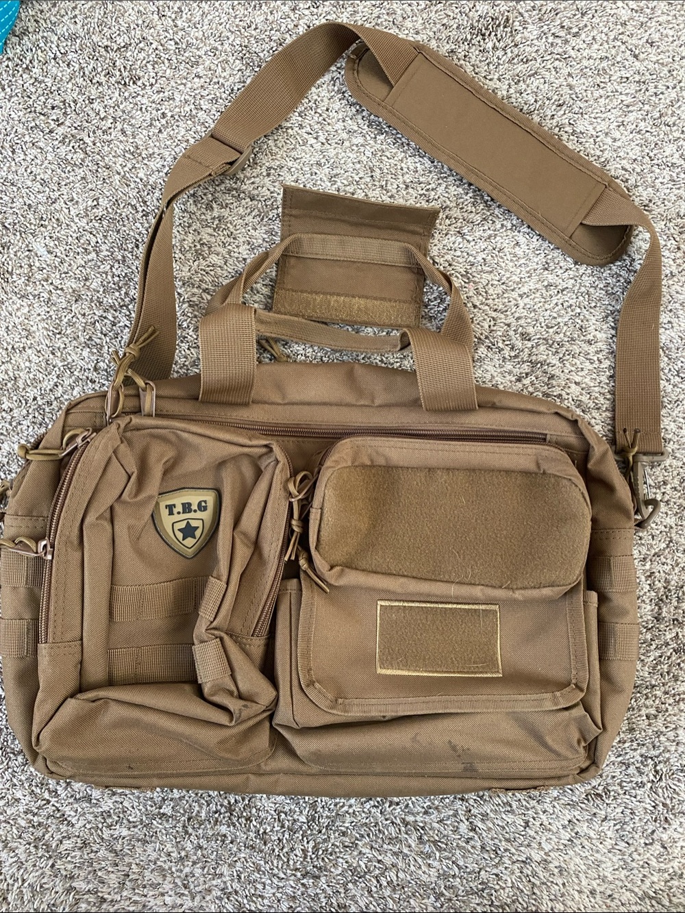 T.B.G Tactical Messenger Bag in Tan